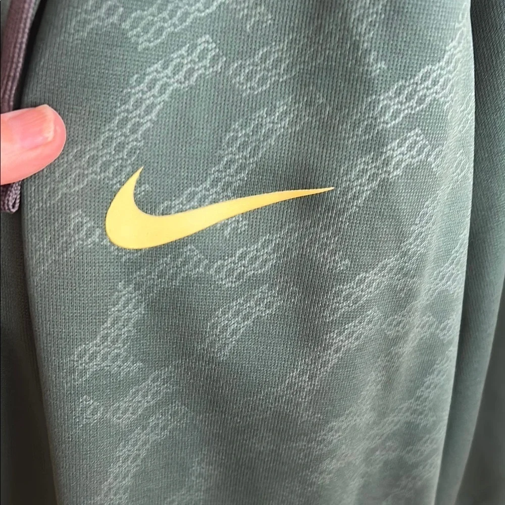 Nike Oregon Duck Forest Green Performance Jacket with Yellow Accent